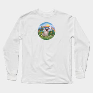 Pug in Rainbow Bridge Long Sleeve T-Shirt